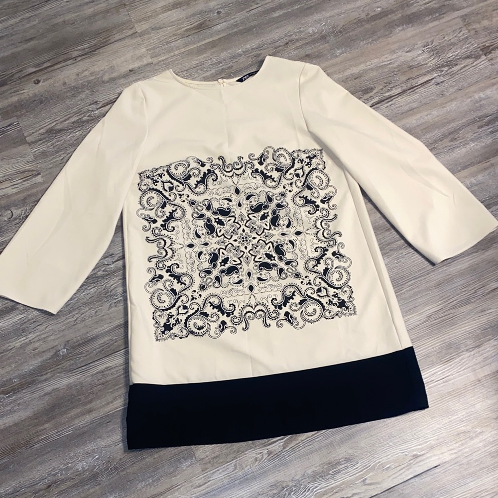NWOT ZARA Sleeved Mod Dress S